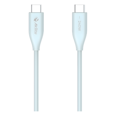 Cable de Carga USB-C a C 1.5 Metros / Potencia 240W / Velocidad Transferencia 480 Mbps / Tecnología GaN (Nitruro de Galio) / Fast-Charging / Material Silicona No Tóxica / Conector Aluminio Anodiza