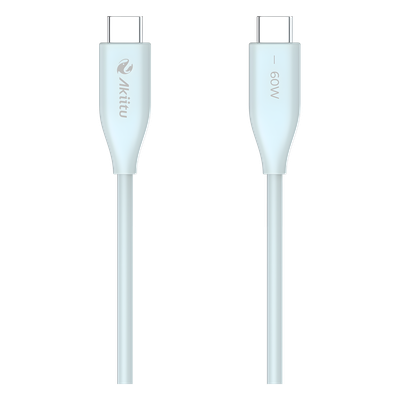 Cable de Carga USB-C a C / 1.5 Metros (4.92 Pies) / Potencia 60W / Velocidad Transferencia 480 Mbps / Tecnología GaN (Nitruro de Galio) / Fast-Charging / Material Silicona No Tóxica / Conector Alum