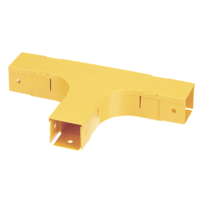Accesorio en T Horizontal, Con Ángulos a 90º, Para Canaletas FiberRunner™ 2X2, Color Amarillo