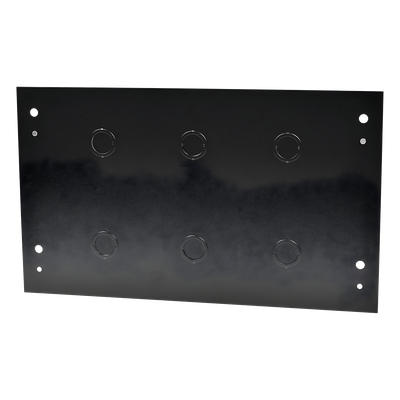 Tapa Trasera para Gabinete de Pared / 6U / Acero Calibre 18/22 / 600 mm Ancho / Compatible SR1906GFP / Negro Semi Mate