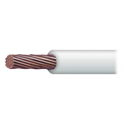 Cable Eléctrico 18 AWG Color Blanco, Conductor de Cobre Suave. Aislamiento de PVC, Auto-Extinguible. Bobina de 100 Metros (328.08 Pies)