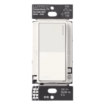 Apagador auxiliar Sunnata de pared para control de 3 vías o escalera, 120 V, compañero cableado del apagador principal del sistema RadioRA 3, color blanco mate (Snow)