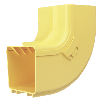 Bajada Vertical Interior de 90º con Tapa, Para uso con Canaletas 4X4 FiberRunner™, Color Amarillo