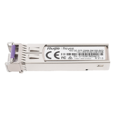 Transceptor Industrial BIDI Monomodo SFP 1G (Lado B), hasta 20 Kilómetros, TX 1550 / RX 1310, soporta Temperaturas de -40° a 85° C