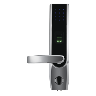 Cerradura autónoma izquierda bluetooth de huella digital, tarjeta de proximidad y contraseña / APP ZKSmarKey