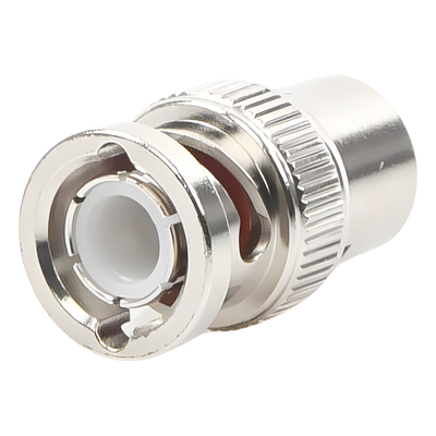 Conector BNC Macho de Rosca para Cable LP-142, RG-58/U, RG-142/U, Níquel, Oro, Delrin. .