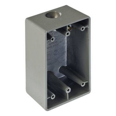 Caja Condulet FS de 1/2\" ( 12.7 mm) con una boca a prueba de intemperie.