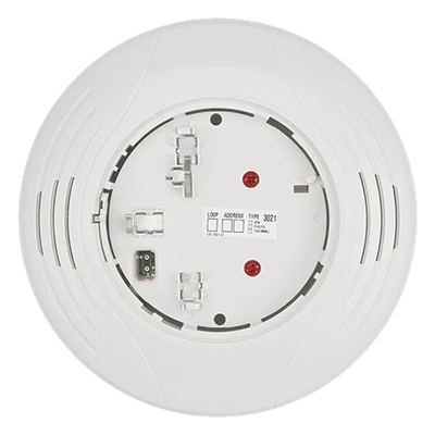 Base sonora inteligente direccionable para detector de humo, volumen y tono configurables desde el panel, color blanco
