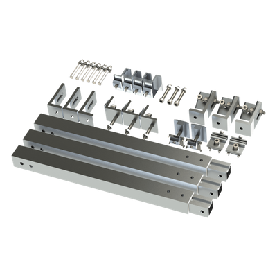 Caja de accesorios de aluminio anodizado para montaje VEKTOR8R2700 , arreglo 1X2para techo