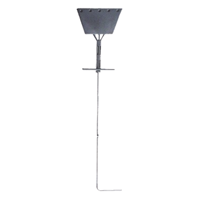 Ancla de Piso Tipo Paleta 5 Orificios para Retenida. Placa: 3/4\", Redondo: 1\", Altura: 210 cm. Galv. Inmersión.