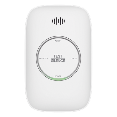 (HikFire) Detector de Gas LP Propano C3H8 / Alarma Temprana / Salida para cierre de Válvula y/o activación de Ventilador / Protección IP30 / Alarma de 70dB a 115dB a 1 metro de distancia