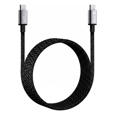 Cable de Carga USB-C a C 1.5 Metros (4.92 Pies) / Tecnología GaN (Nitruro de Galio / Fast-Charging / Potencia 60W / Velocidad Transferencia 480 Mbps / Material Nylon / Conector Aluminio Anodizado