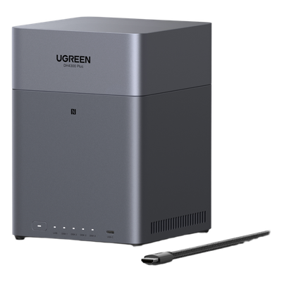 NAS UGREEN NASync DH4300PLUS / 4 Bahías SATA / Procesador RK3588C 8 GB RAM / 2.5GbE Puerto / HDMI 4K / USB 3.2 Type-C / RAID 0/1/5/6/10 / Acceso Remoto UGREENlink