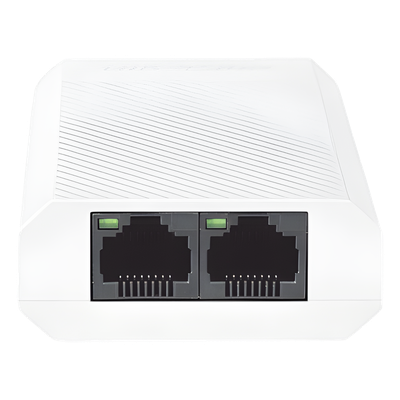 Extensor PoE+ (30 Watts Entrada) / 100 Mbps con 2 Salidas PoE+ (30 Watts Totales de Salida) / Uso Interior / Podemos Alimentar 2 Cámaras IP