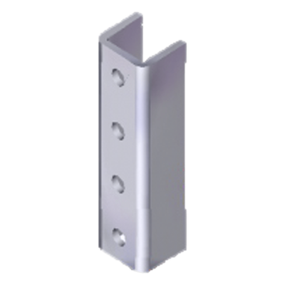 Herraje Cople Para Unicanal 4 X 4 cm de 4 Perforaciones.