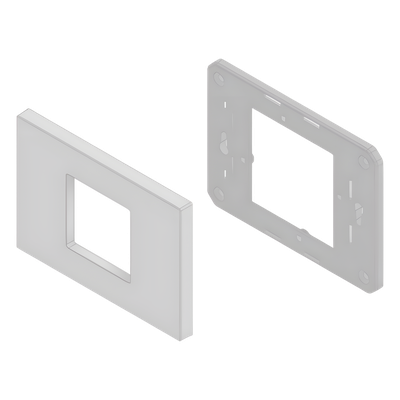 Embellecedor para Caja Americana / ABS Antimicrobiano / Blanco con Efecto de Contraste / Colocación Fácil y Rápida