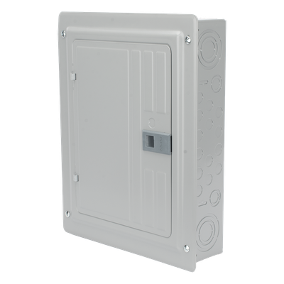 Centro de carga monofásico 1 Fase, 3 Hilos para interruptores QP, de 12 polos - 24 circuitos, 120/240vca, Barras de aluminio 125 Amp, Nema 1, uso interior. Incluye tapa.