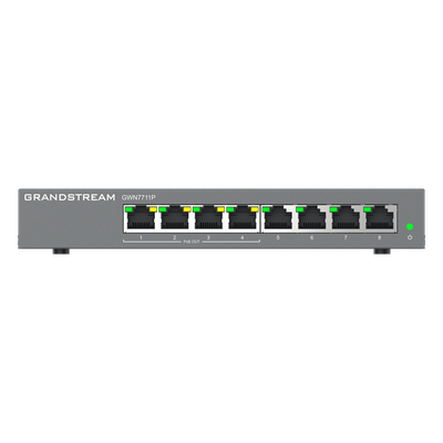 Switch Administrable Capa 2 Lite / 8 Puertos Gigabit / 4 Puertos PoE+ / 32 VLAN / QoS / GDMS Cloud / Montaje Pared y Escritorio