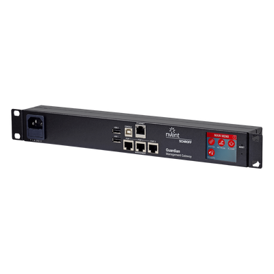 Gateway de Monitoreo Ambiental / 48 Sensores / 3 Puertos / 40 m (131.2 ft) por Puerto / 1U Rack / 1 GbE / LCD Táctil