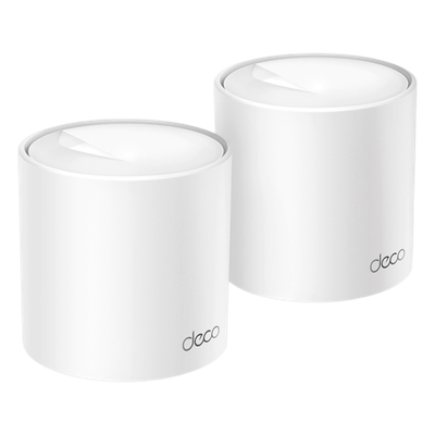 Kit 2 Routers Inalámbricos MESH Interior para Hogar / Doble Banda Wi-Fi 6 AX3000 Mbps / 3 Puerto Gigabit WAN/LAN / 2 Antenas Internas / Administración Mediante la App Deco (iOS, Android) / Protecci