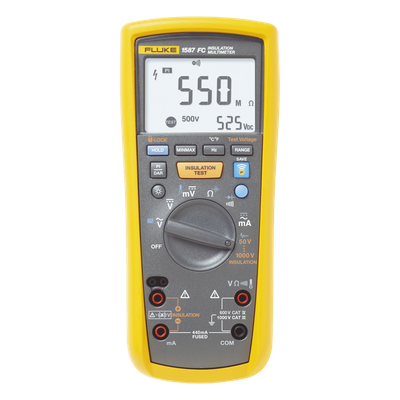 Multímetro de Aislamiento 0.01 MΩ - 2GΩ . Prueba de 50V - 1000V. Compatible con FLUKE CONNECT