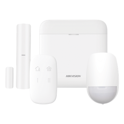 (AX PRO) KIT de Alarma AX PRO / Incluye: 1 Hub con bateria de respaldo / 1 Sensor PIR / 1 Contacto Magnético / 1 Control Remoto / WiFi / Compatible con Hik-Connect P2P