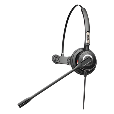 Diadema monoaural con tecnología antishock para teléfonos IP FANVIL y Polycom con micrófono de cancelación de ruido, larga durabilidad