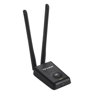 Adaptador de alta potencia USB inalámbrico/ WiFi N 300 Mbps / Frecuencia de 2.4 GHz / 2 Antenas Externas de 5 dBi / Compatibilidad Windows y Linux