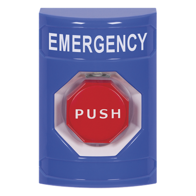 Botón de Emergencia, Texto en Español, Policarbonato Súper Resistente, Momentaneo