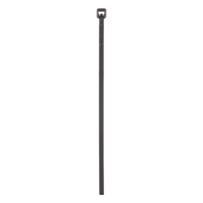 Cincho de Nylon 6.6 de Bloqueo, 203 mm largo x 2.5mm ancho, Color Negro, Exterior Resistente a Rayos UV, Paquete de 100pz