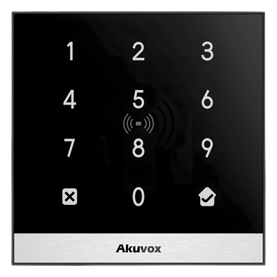 Teclado de Control de Acceso + Bracket de Instalación / Administración 100% en la Nube / Interfaz WEB / POE / Lector Prox 125 kHz / MIFARE 13.56MHz / NFC / APP Smart Plus / Control de 1 Puerta / PI