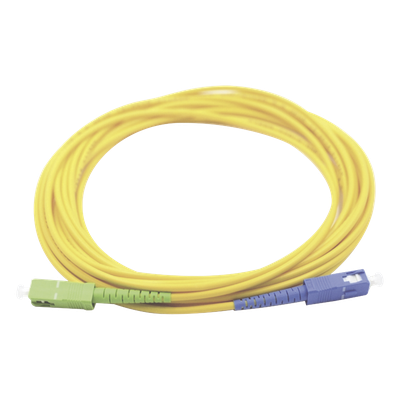 Jumper de Fibra Óptica Monomodo SC/UPC-SC/APC Simplex, Color Amarillo 3 Metros (9.84 Pies)