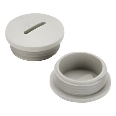 Tapón roscado de 3/4\" para caja cuadrada a prueba de intemperie.