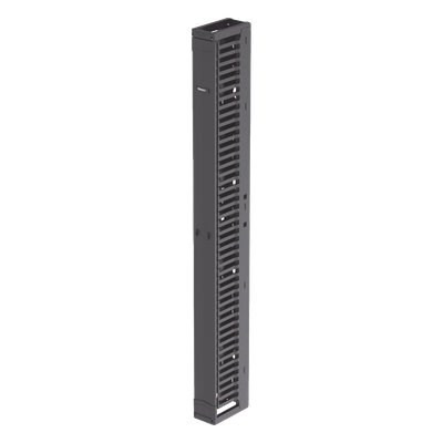 Organizador Vertical PatchRunner™, Sencillo (Solo Frontal), Para Rack Abierto de 45 Unidades, 6 in de Ancho, Color Negro