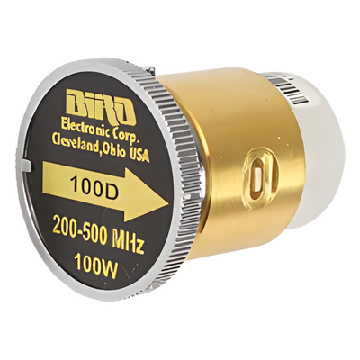 Elemento de 100 Watt en Línea 7/8\" para Wattmetro BIRD 43 en Rango de Frecuencia de 200 a 500 MHz.
