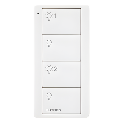 Control Pico inalámbrico de 4 botones para encender y apagar dos grupos de luces, con batería de 10 años, compatible con Caseta Wireless, RadioRA 2 y HomeWorks QS