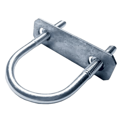 Abrazadera Roscada Tipo U / 76 mm (3 in) / Cuerda 3/8\" / Acero Galvanizado / Carga 120 kN