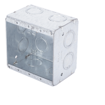 Caja Multigang de 2 Gangs/ Profundidad de 2-1/2 Pulgadas (6.35 cm)/ 12 Entradas de 1/2 - 3/4 Pulgadas (1.27 - 1.91 cm)