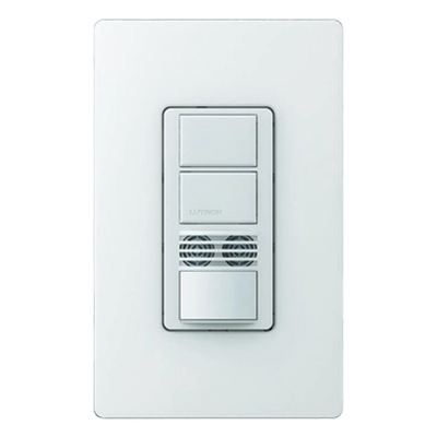 Interruptor con sensor de ocupación de doble tecnología PIR y ultrasónico, dos circuitos, 120-277 V