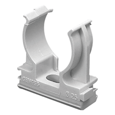 Soporte de presión (Abrazadera), PVC Auto-extinguible, abierto para tubería de 50 mm