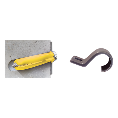 Kit de 20 grapas, 20 taquetes y 20 tornillos para sujetar conductores redondos o tubo en muro (2102-07240)