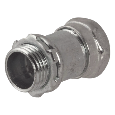 Conector Recto Compresión de Acero Galvanizado para Pared Delgada de 3/4\" .