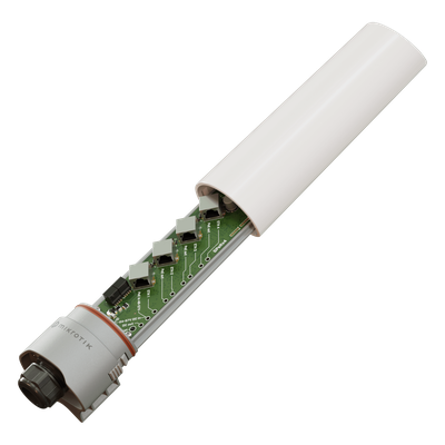 (GPeRx4) Extensor PoE Administrable SwOS para Exterior/ 3 Puertos de Salida af/at / PoE IN 90 Watts / Puertos Aislados