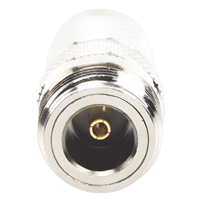 Adaptador en Línea de Conector TNC Macho a N Hembra, Níquel/ Oro/ Teflón.