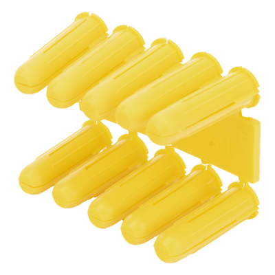 Taquete amarillo 7/32\" para tornillos 8mm x 1\" (100pzs) (1102-02100)