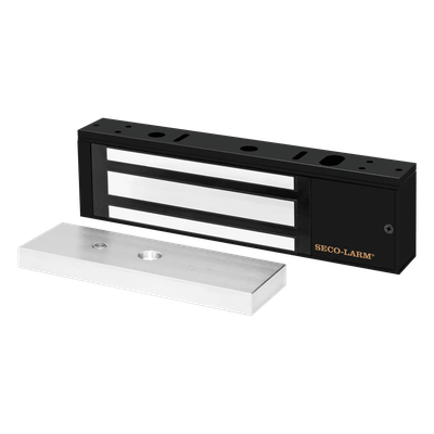 Chapa Magnética 1200 Lbs / En Color Negro / Con Sensor De Adherencia / Led De Estatus / Alimentación 12/24 Vdc Ajustable / Libre de Magnetismo Residual