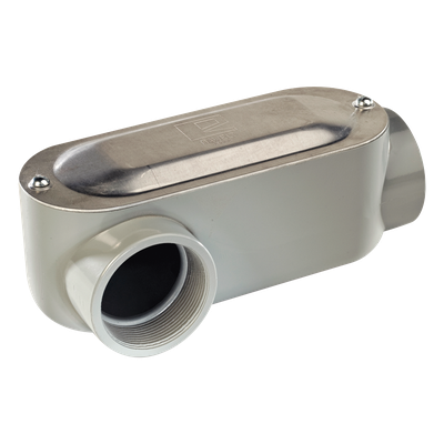 Caja Oval Roscada tipo LR de 1/2\" (12.7 mm) / Incluye tapa y tornillos.