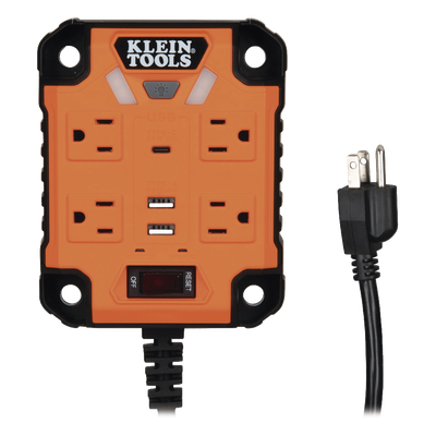 Multicontacto Powerbox 1, con 4 Salidas 120 Vca, 2 USB-A / 1 USB-C, Luces LED Integradas y Soporte Magnético