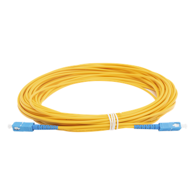 Jumper de Fibra Óptica Monomodo SC/UPC - SC/UPC Simplex, Color Amarillo, 15 Metros (49.21 Pies)