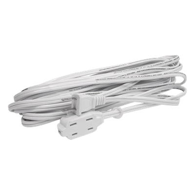 Extensión Eléctrica Doméstica de 4 metros / 127 V CA 8 A Máximo / Color Blanco.